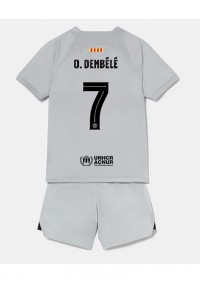 Fotbalové Dres Barcelona Ousmane Dembele #7 Dětské Třetí Oblečení 2022-23 Krátký Rukáv (+ trenýrky)